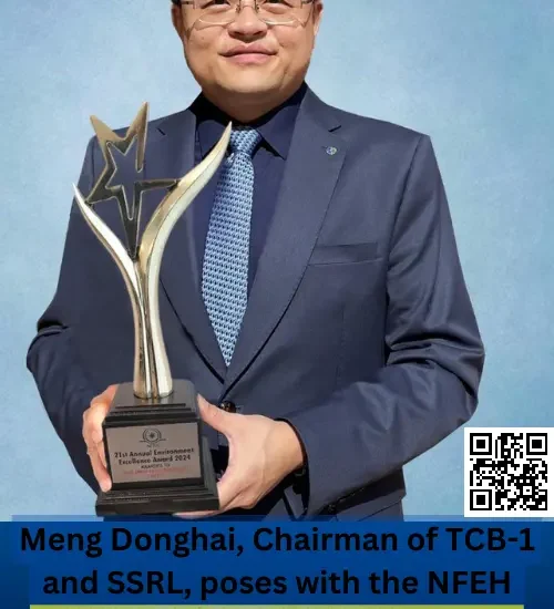 Environment Excellence Awards awarded to Meng Donghai by NFEH.